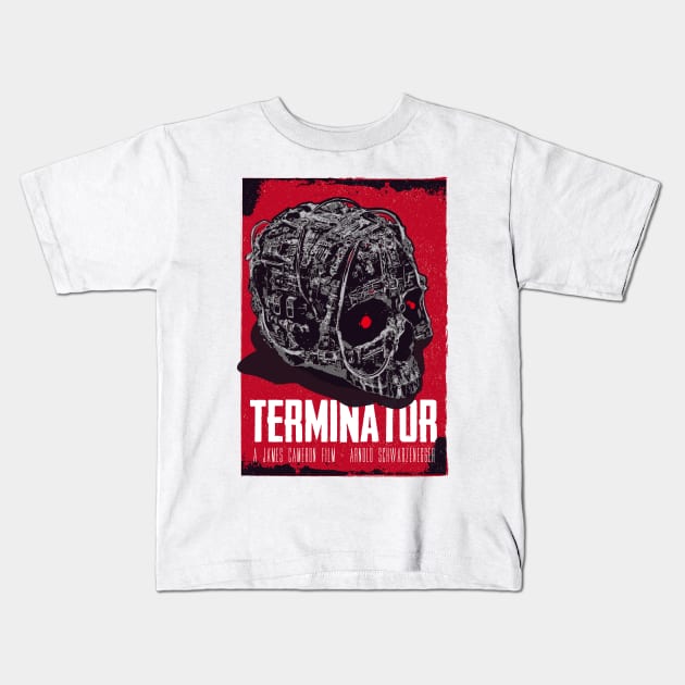 Terminator art movie inspired Kids T-Shirt by 2ToastDesign